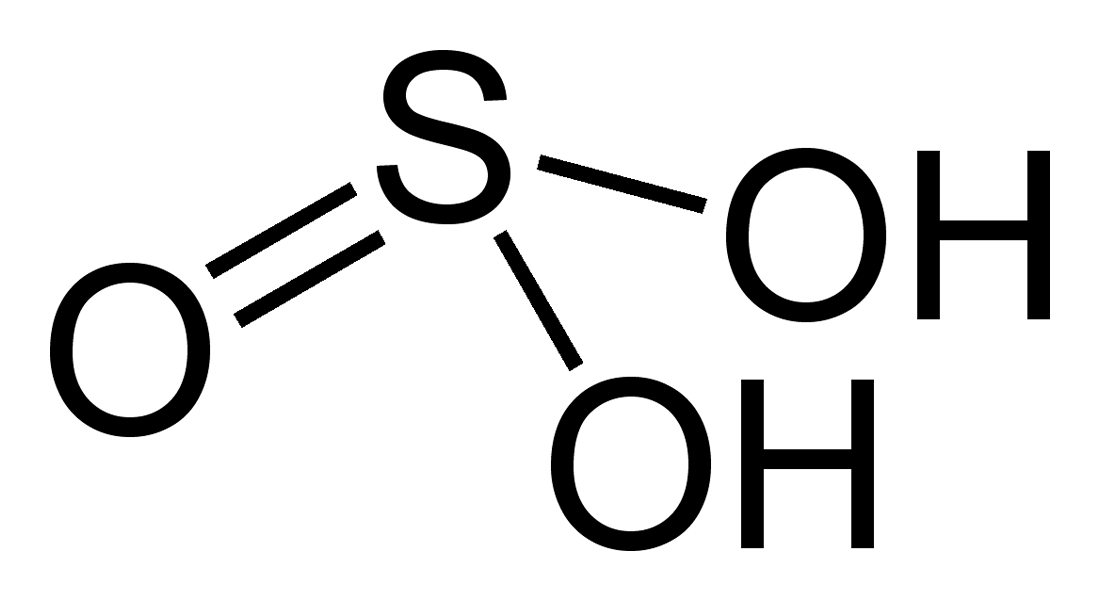 Sulfurous-acid-structure